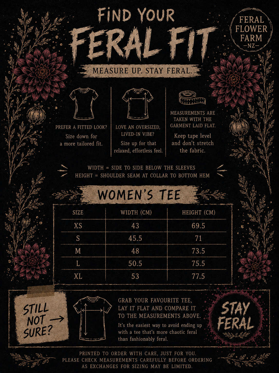 STAY FERAL WOMEN'S TEE