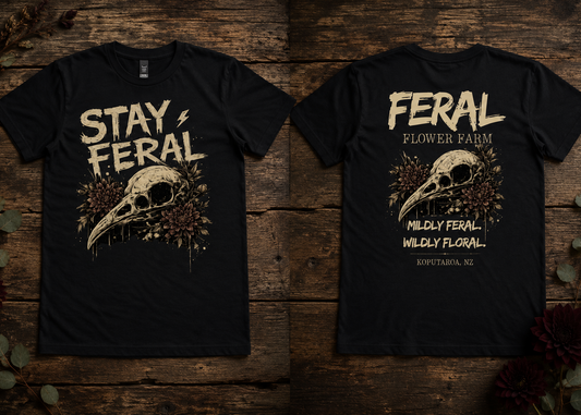 STAY FERAL | WILDLY FLORAL | ADULT UNISEX TEE