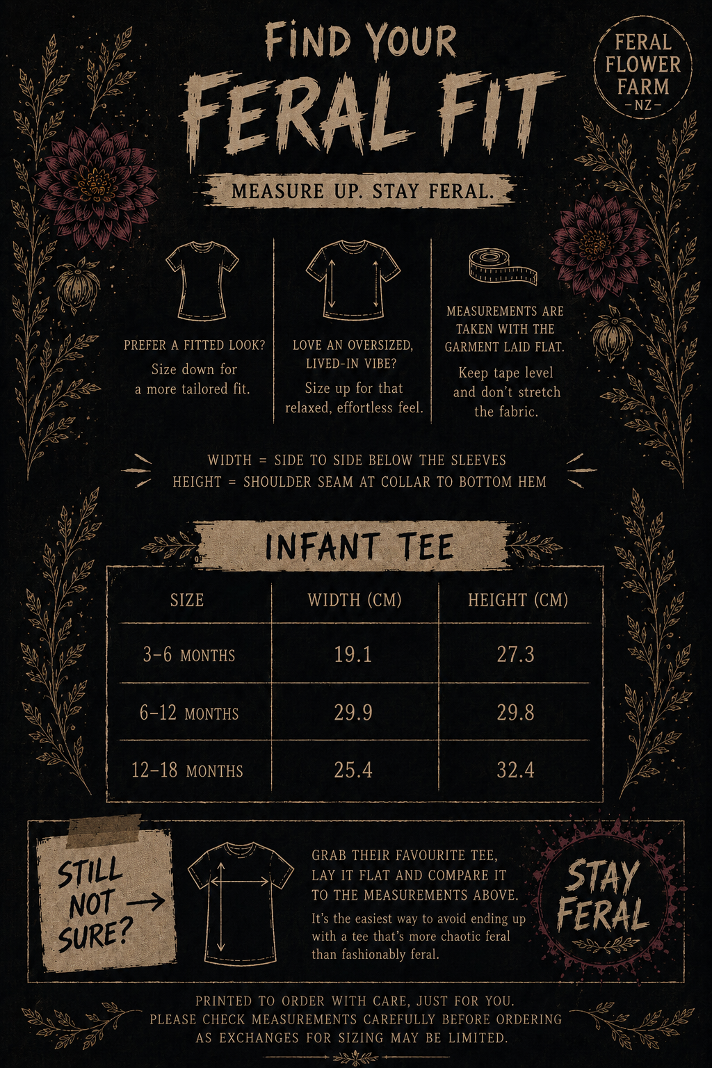 STAY FERAL INFANT ONESIE